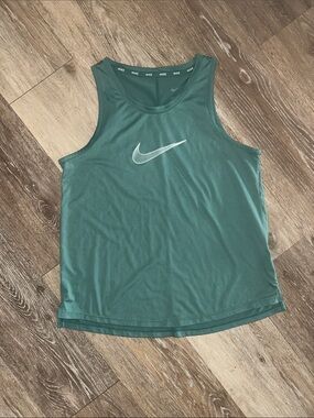 Nike Girl’s Teal Dri-fit Sleeveless Training Tank with Swoosh